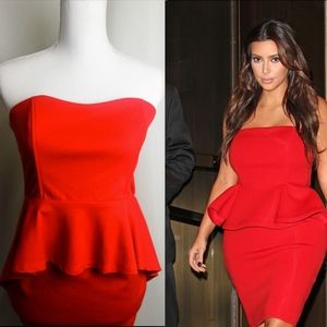 ‼️MAKE OFFER Red Peplum Dress‼️
